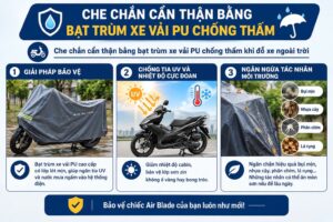 Che chắn cẩn thận bạt trùm xe 